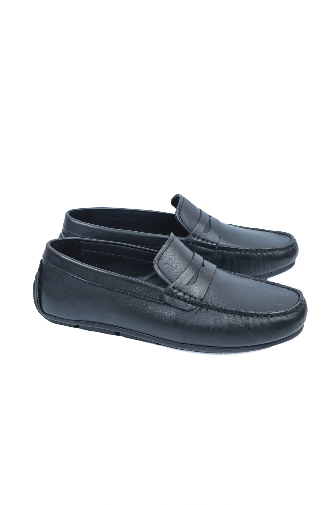 Black Driving Leather Moccasin