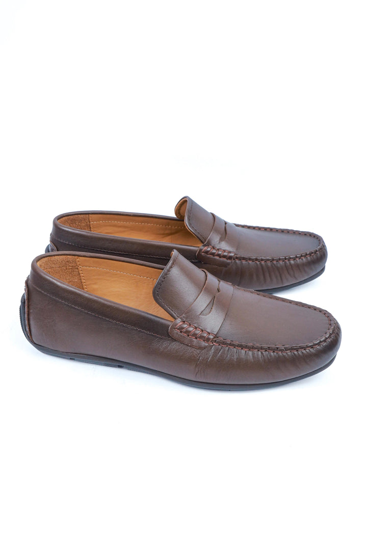 Brown Driving Leather Moccasin