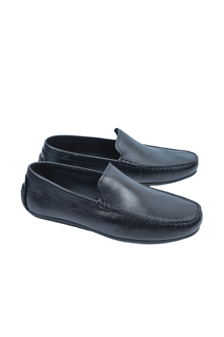 Black Penny Leather Moccasin