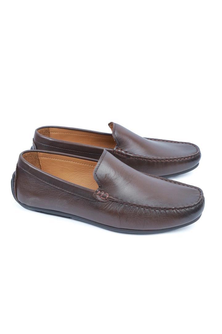 Brown Penny Leather Moccasin