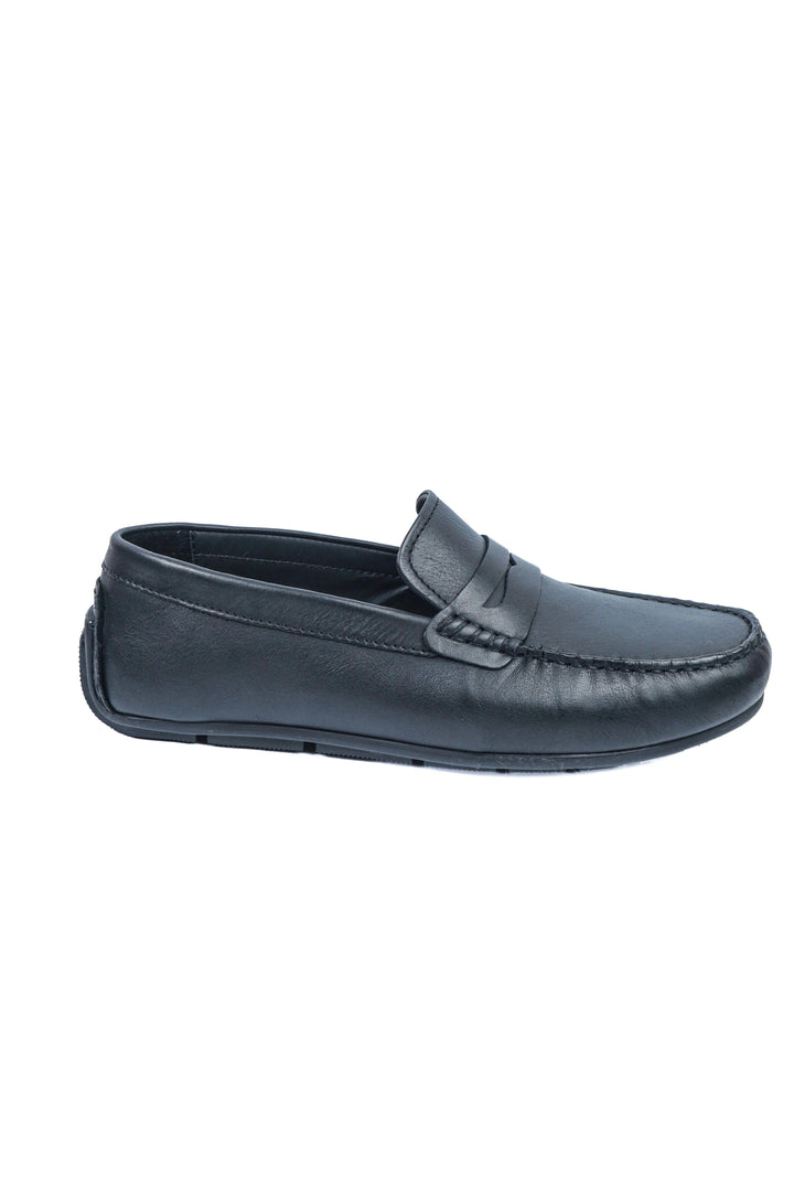 Black Driving Leather Moccasin