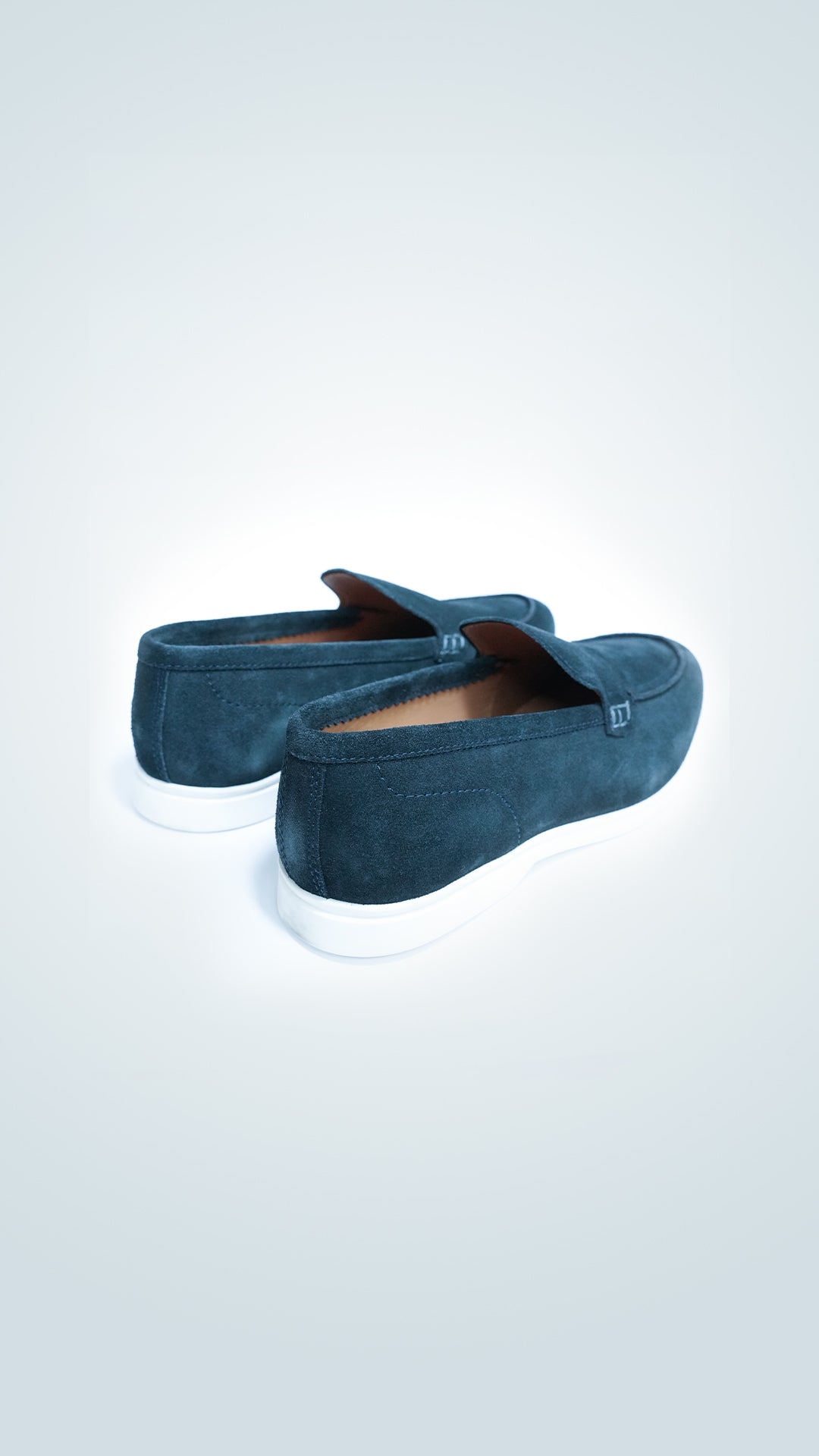 Navy Blue Suede Leather Loafer