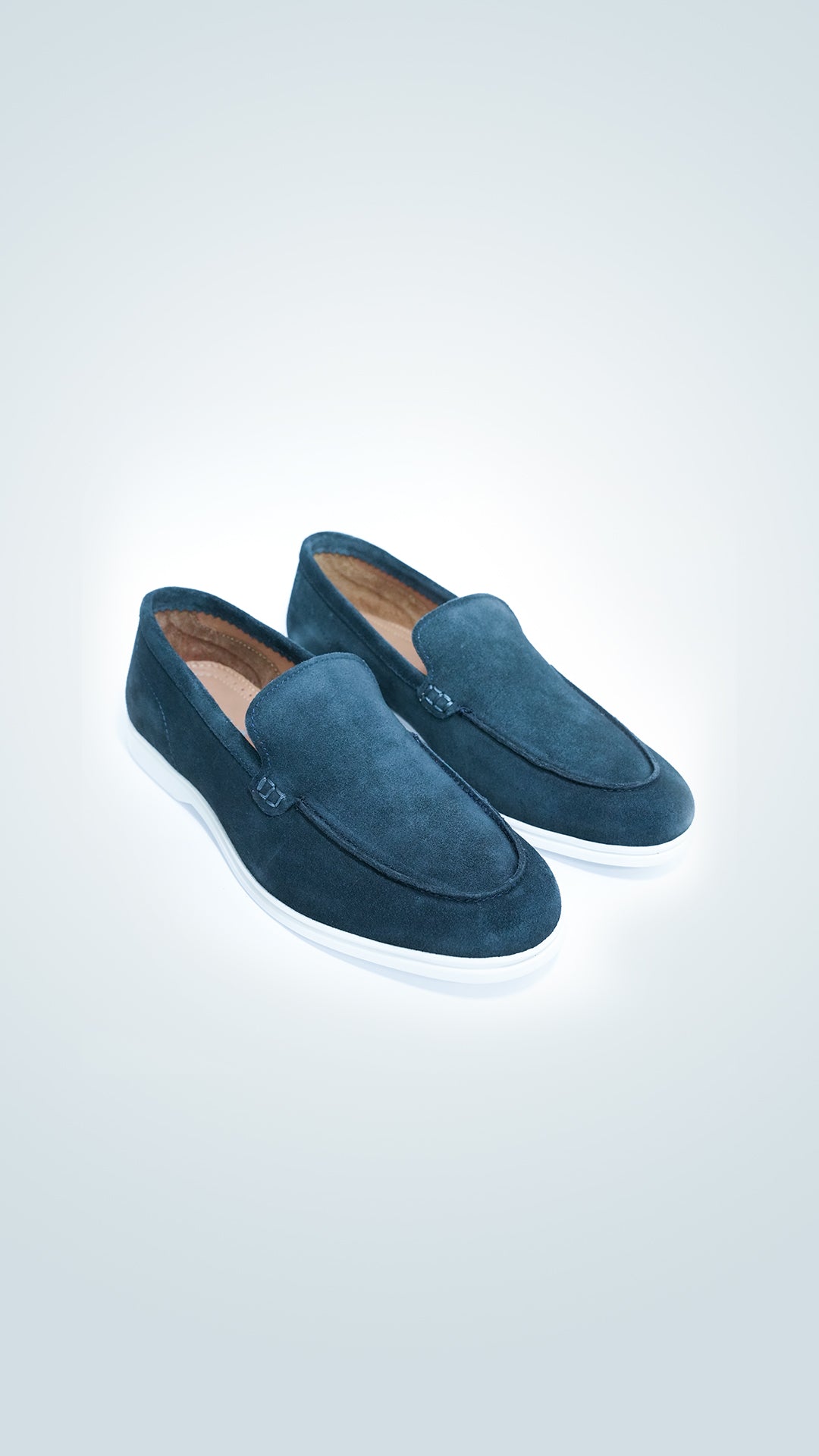 Navy Blue Suede Leather Loafer
