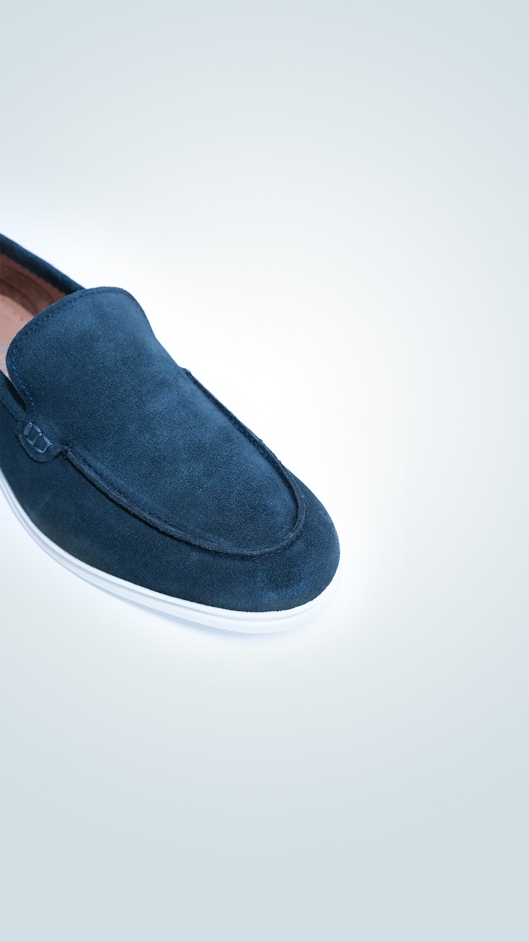 Navy Blue Suede Leather Loafer