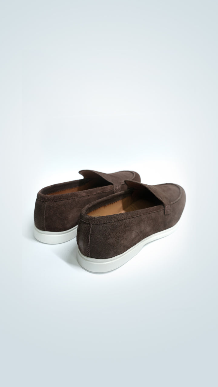 Brown Suede Leather Loafer