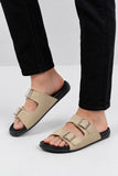 Premium Suede Beige Leather Slipper
