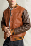 Brown Contemporary Leather Jacket