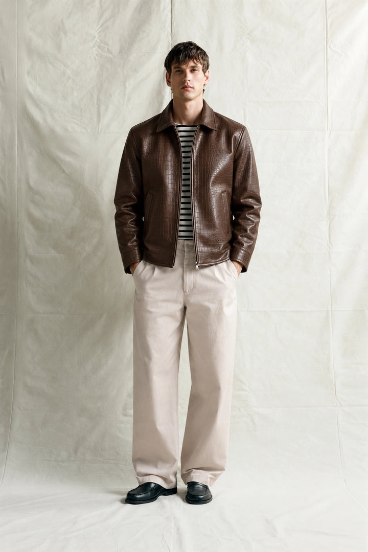 Brown Classic Leather Jacket