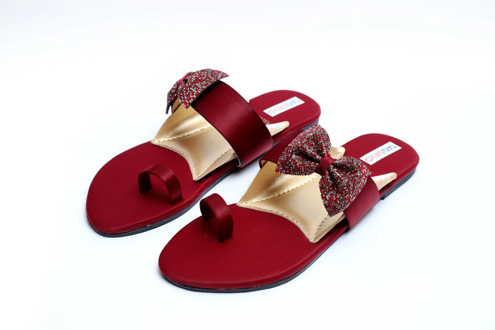 Elegant Maroon Stylish Slipper