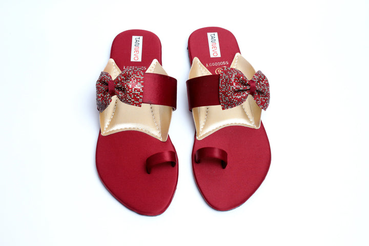 Elegant Maroon Stylish Slipper