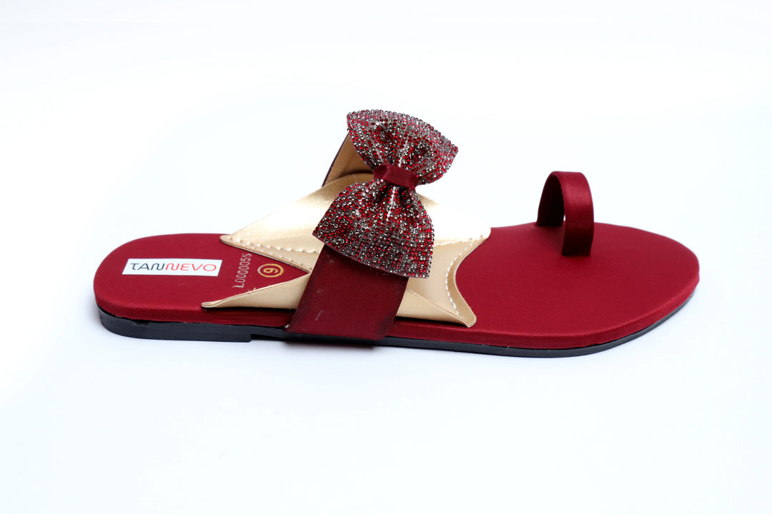 Elegant Maroon Stylish Slipper
