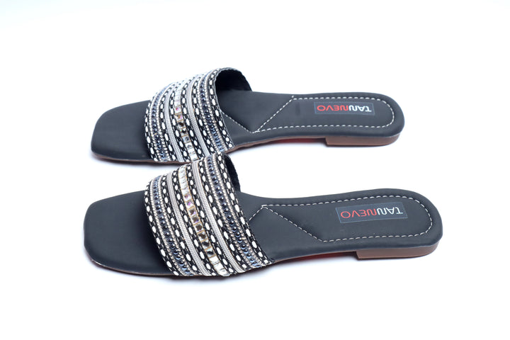 Modern Black Flat Slipper