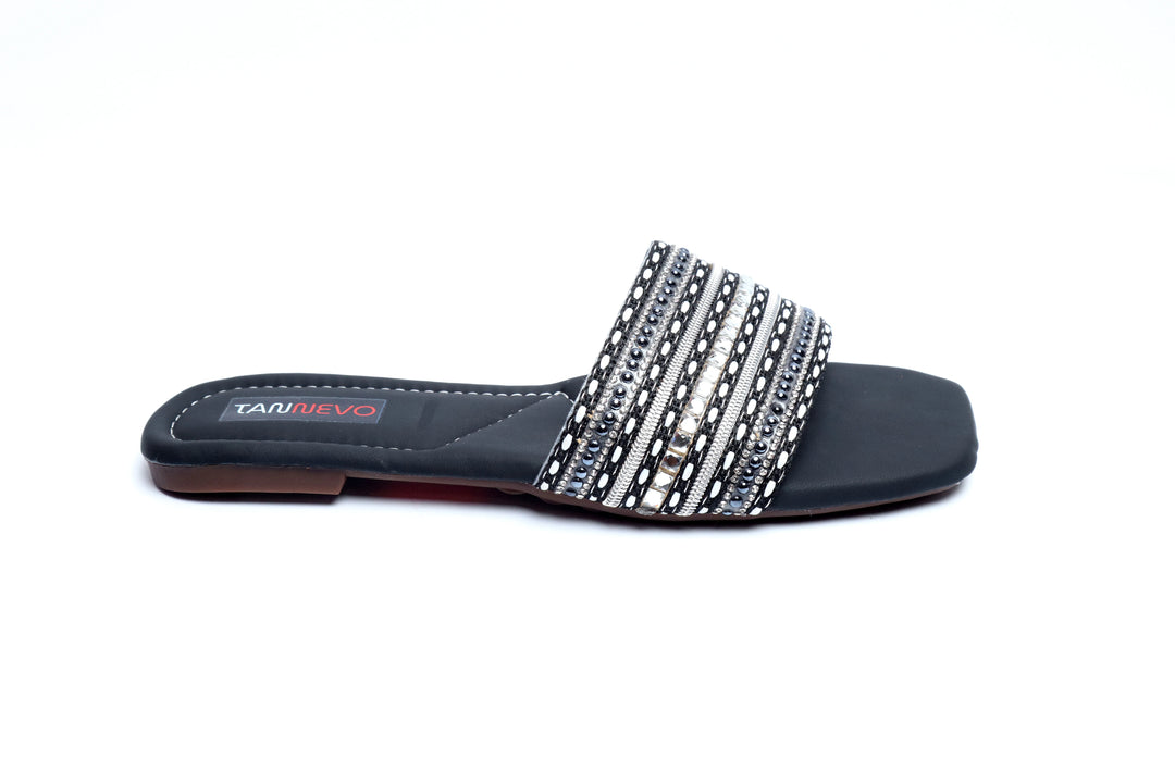 Modern Black Flat Slipper