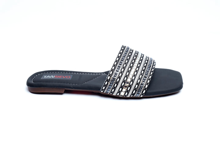 Modern Black Flat Slipper