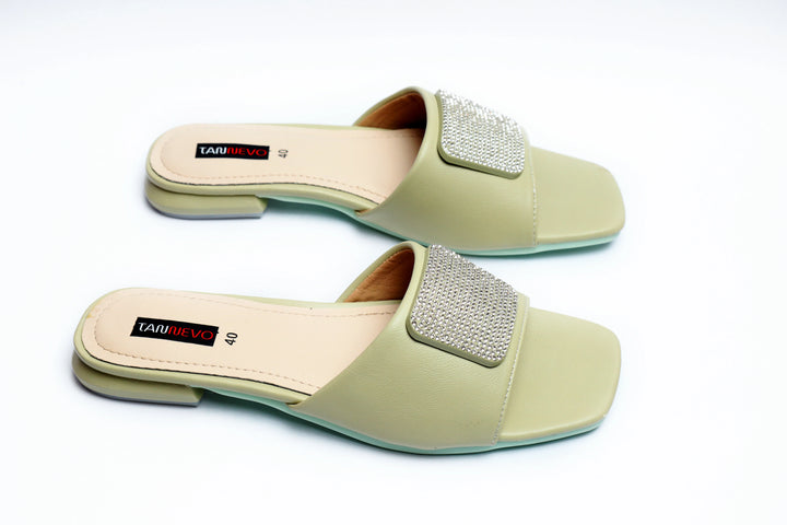 Trendy Ash Green Slipper