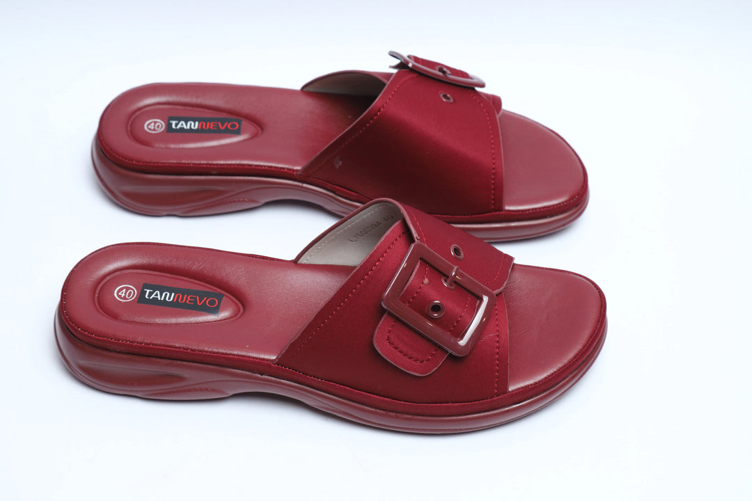 Maroon Classic PU Medicated Slipper