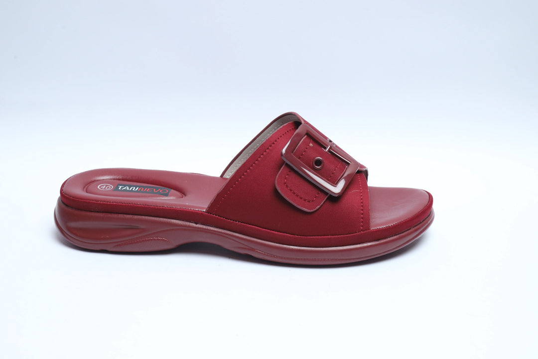 Maroon Classic PU Medicated Slipper