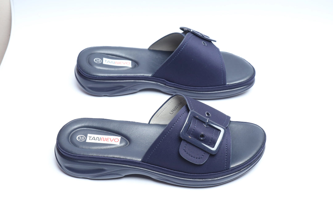 Navy Classic PU Medicated Slipper