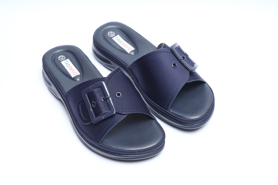 Navy Classic PU Medicated Slipper