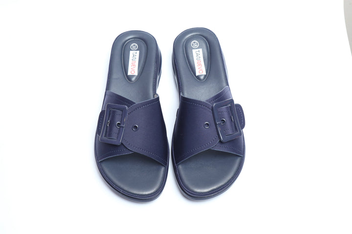 Navy Classic PU Medicated Slipper