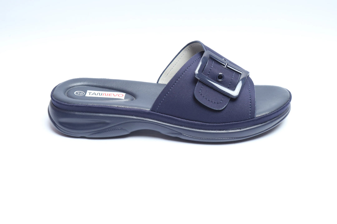 Navy Classic PU Medicated Slipper