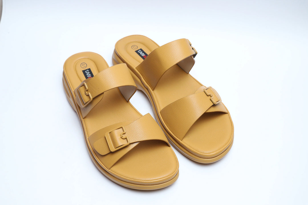 Yellow Luxe PU Medicated Slipper