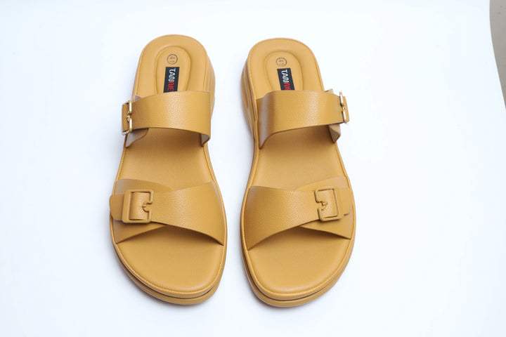Yellow Luxe PU Medicated Slipper