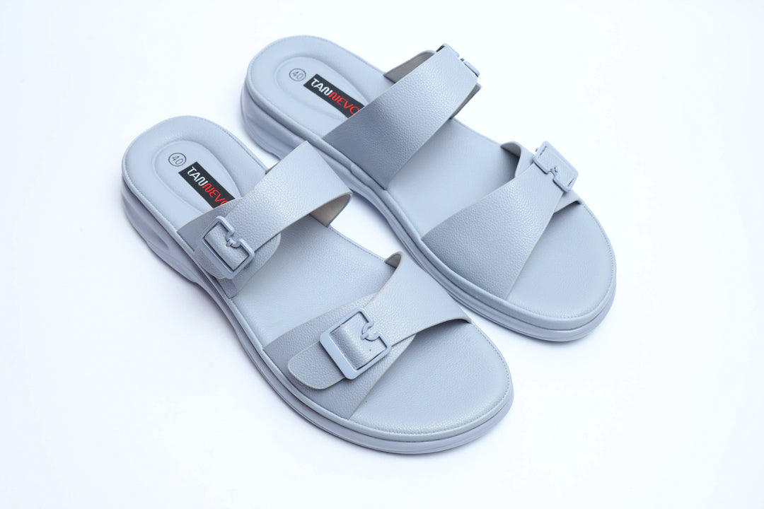 Blue Luxe PU Medicated Slipper