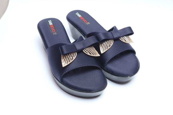 Navy Premium PU Medicated Slipper