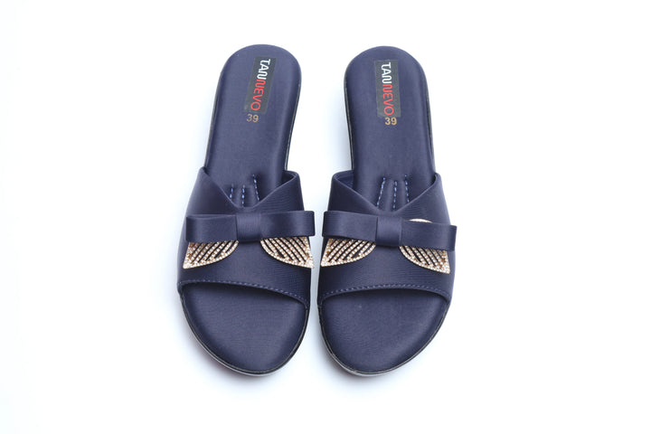 Navy Premium PU Medicated Slipper