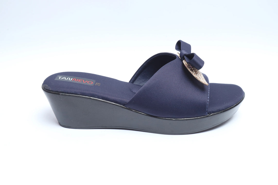 Navy Premium PU Medicated Slipper