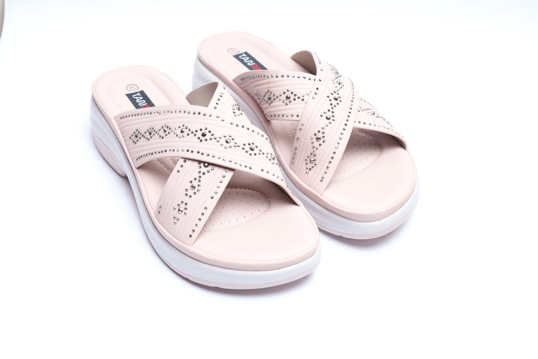 Pink Chic PU Medicated Slipper