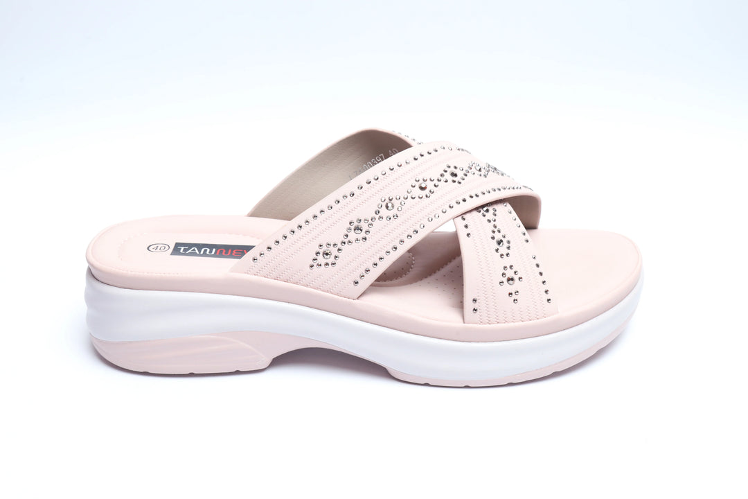 Pink Chic PU Medicated Slipper