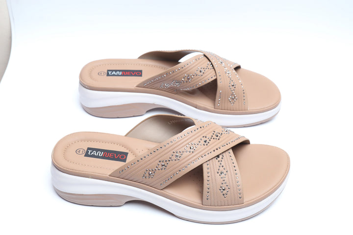 Khaki Chic PU Medicated Slipper
