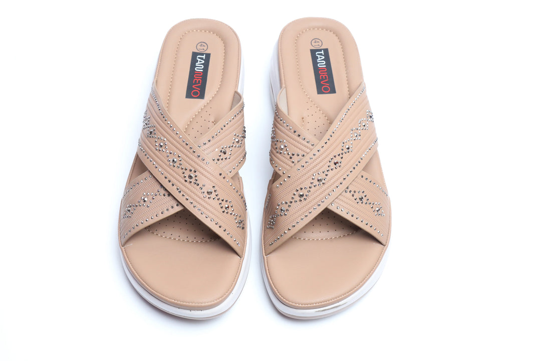 Khaki Chic PU Medicated Slipper