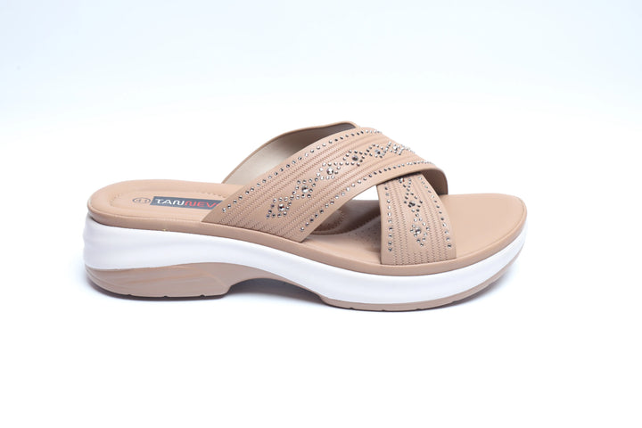 Khaki Chic PU Medicated Slipper