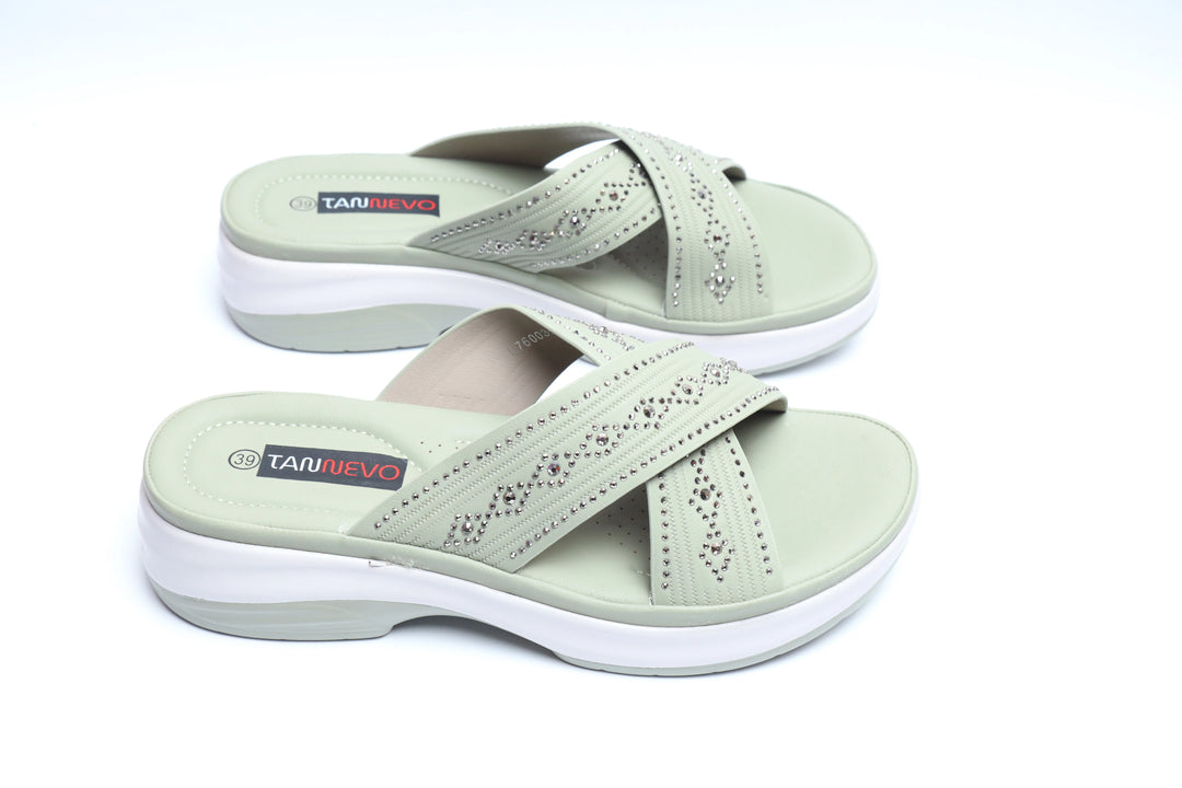 Green Chic PU Medicated Slipper