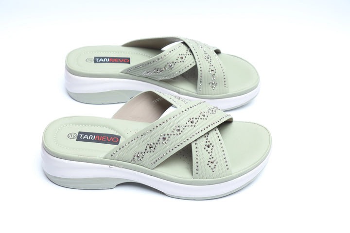 Green Chic PU Medicated Slipper