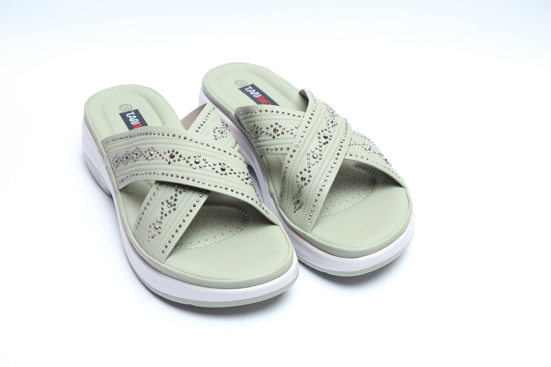 Green Chic PU Medicated Slipper