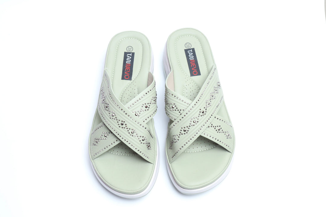 Green Chic PU Medicated Slipper