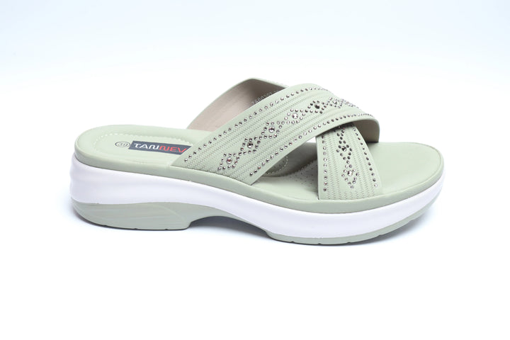 Green Chic PU Medicated Slipper