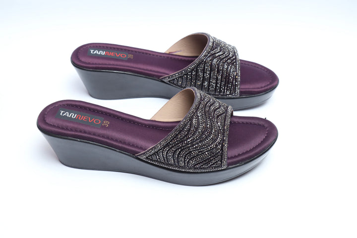 Purple Minimal PU Medicated Slipper