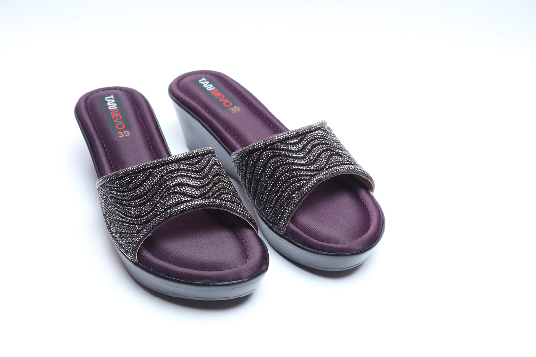 Purple Minimal PU Medicated Slipper