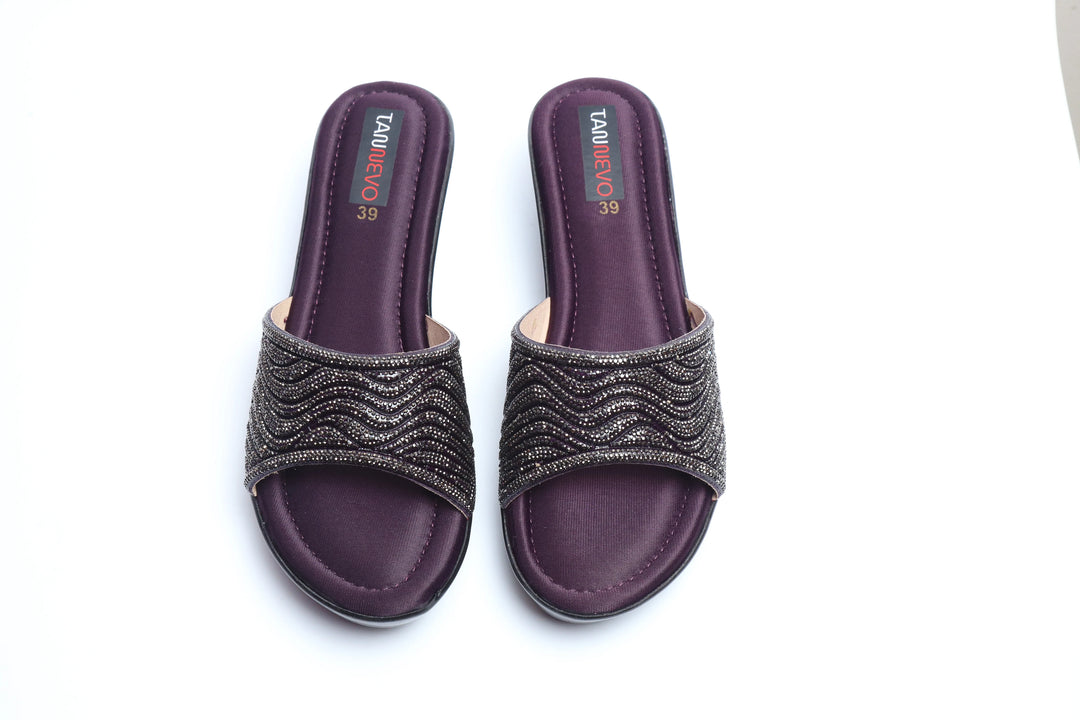 Purple Minimal PU Medicated Slipper