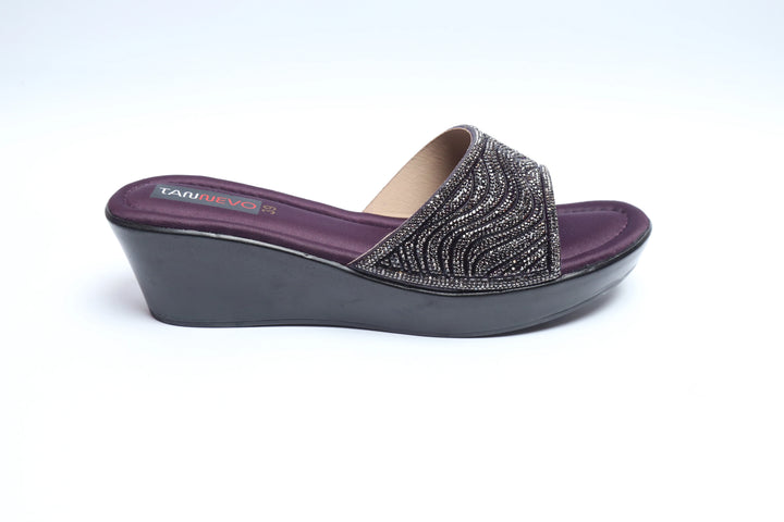 Purple Minimal PU Medicated Slipper