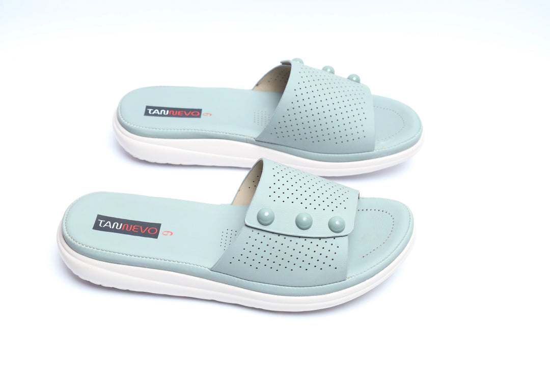 Blue Comfort PU Medicated Slipper