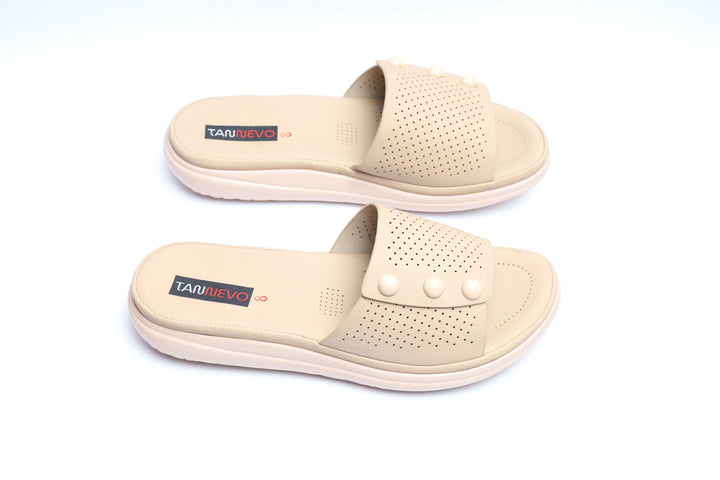 Beige Comfort PU Medicated Slipper