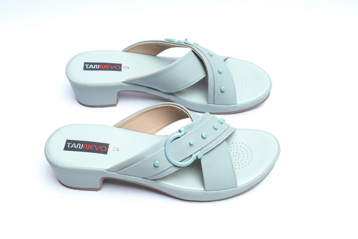 Green Modern PU Medicated Slipper
