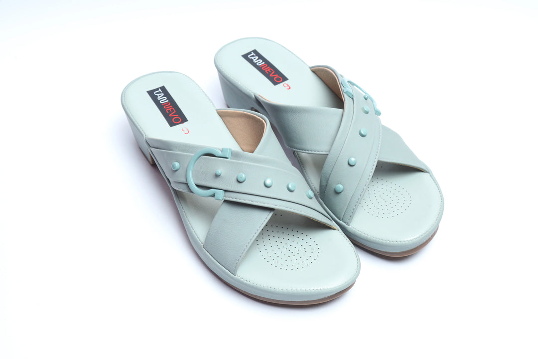 Green Modern PU Medicated Slipper