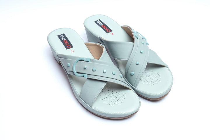 Green Modern PU Medicated Slipper
